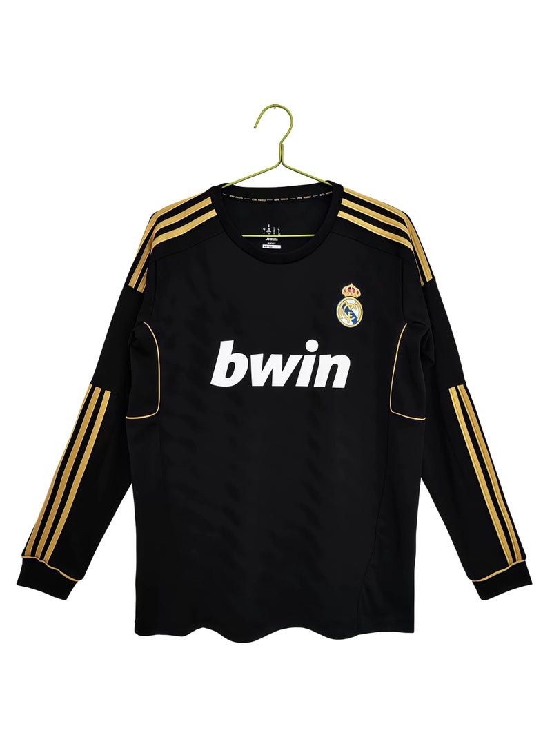 ريال مدريد 2011-2012 ريال مدريد بعيدا طويلة الأكمام لكرة القدم موحدة الرجعية لكرة القدم جيرسي هدية للجماهير والأصدقاء - Image 1