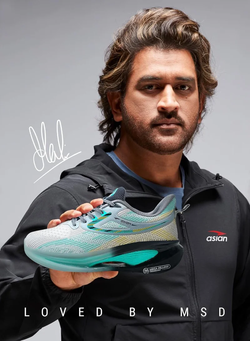 Asian Light Grey Firozi Sneakers for Men