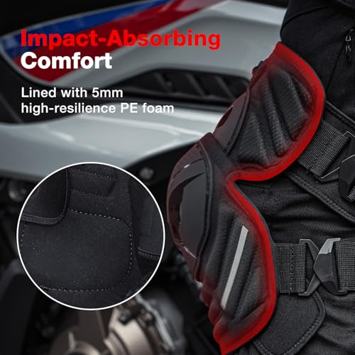 Scoyco Motocycle Knee Shin Pads for Adults - CE Level 1 Adjustable Motocross Knee Guards with TPU Protective & Dynamic Flex Racing Gear - Image 4