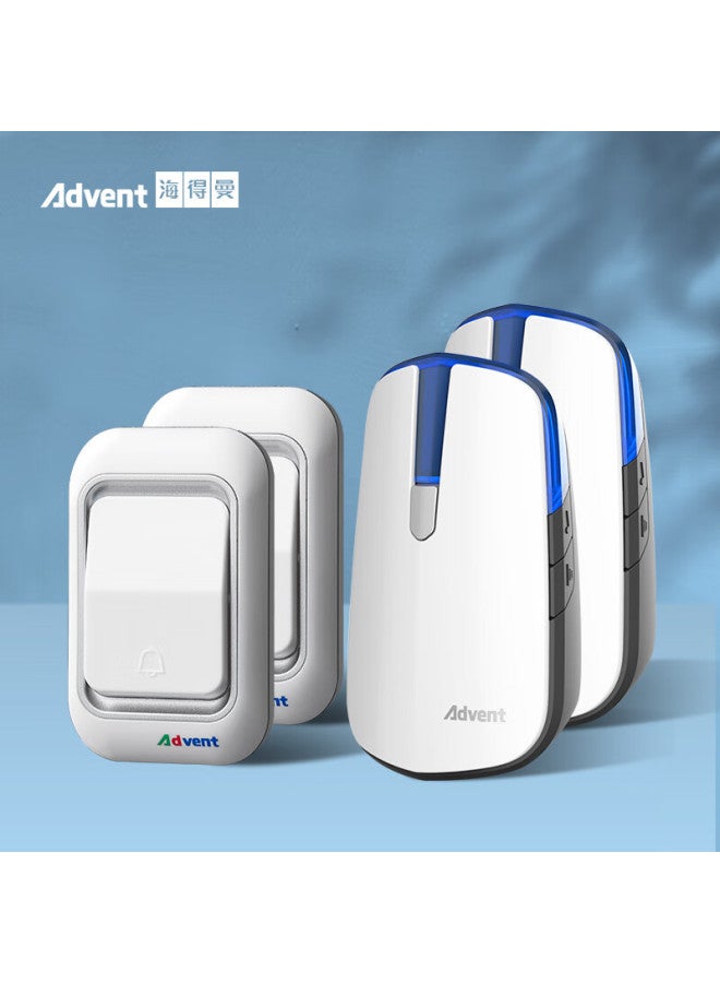Advent E-581p Night Light Wireless Doorbell, Home Wireless Elderly Call Button, Long-range Two-way Doorbell - Image 1