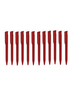 Uma 12 Pieces UMA Ballpoint Pens  with Blue Ink (Red)  - Image 1