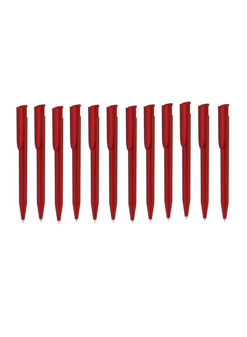 Uma 12 Pieces UMA Ballpoint Pens  with Blue Ink (Red) - Image 1