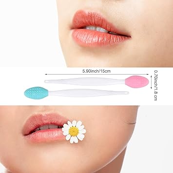 WLLHYF 6 Pieces Silicone Face Scrubber Exfoliating Brush Lip Mask Brush Exfoliator Blackhead Soft Facial Skin Care Cleansing Brush Tool Accessories for Women Girl All Skin Types - Image 3