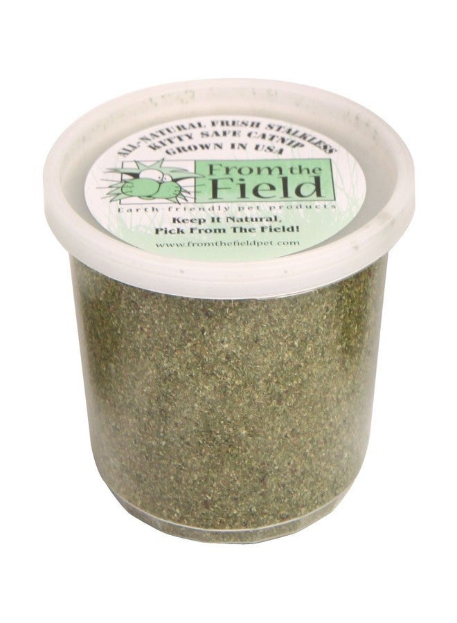 from The Field | Fine Ground Stalkless Catnip | Premium USA-Grown Catnip for Toys & Playtime | Fresh, Potent, Non-Toxic, Eco-Friendly | Safe for Kittens & Cats | Resealable 3.5 oz Tub - Image 1