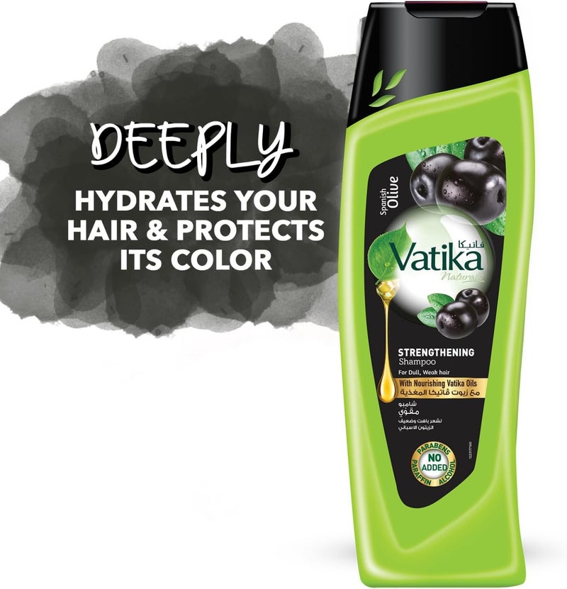 Vatika Naturals Spanish Olive Strengthening Shampoo 400ml - Image 2