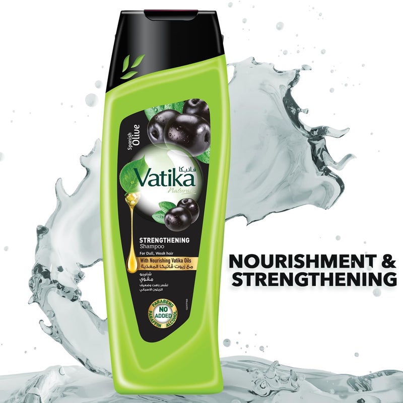 Vatika Naturals Spanish Olive Strengthening Shampoo 400ml - Image 3