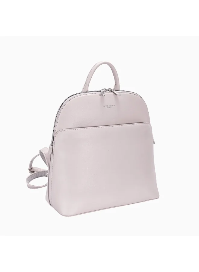 David Jones Snow Lilac David Jones Modern minimal medium size women's backpack model CM8233| Daily, school, college, work and everyday multi pocket bag for Women | Best Price UAE