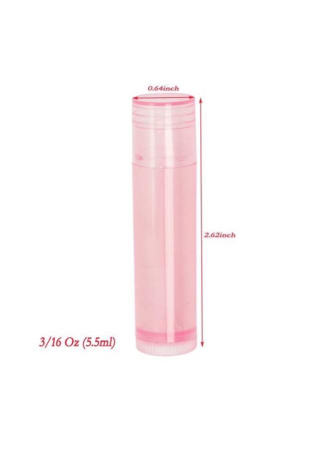 Mini Skater 20Pcs 3/16 Oz (5.5ml) Translucent Lipstick Cosmetic Empty Lip Gloss Lipstick Balm Tube With Caps Container Bottle For Lady Women Makeup Tool (Pink) - Image 3