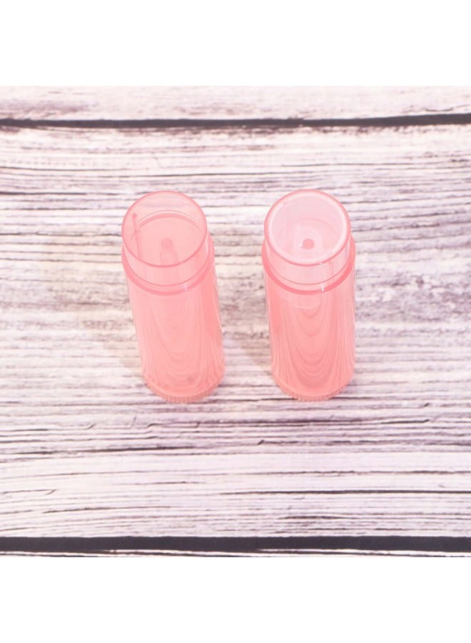 Mini Skater 20Pcs 3/16 Oz (5.5ml) Translucent Lipstick Cosmetic Empty Lip Gloss Lipstick Balm Tube With Caps Container Bottle For Lady Women Makeup Tool (Pink) - Image 2