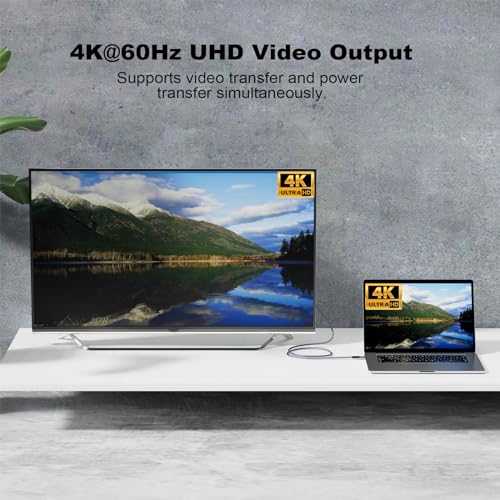CHENLENIC 20Gbps USB C 3.2 Extension Cable, USBC 3.2 Gen2 Type-c Male to Female Extender Cable Ultra HD 4K@60Hz 240W Charging 20Gbps Data Transfer Compatible with External SSD eGPU (Extension 20G 240W-1M) - Image 3