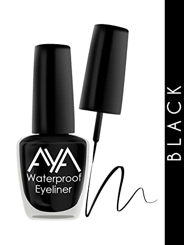 AYA 24 Hrs Long Lasting Waterproof Eyeliner Black 10 ml Pack of 2 Smudge Proof Transfer Proof Eye Liner for Eye Makeup - Image 3