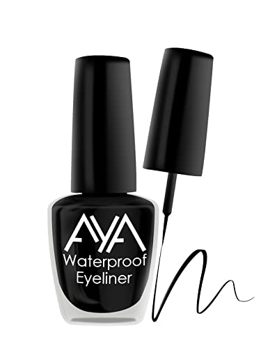 AYA 24 Hrs Long Lasting Waterproof Eyeliner Black 10 ml Pack of 2 Smudge Proof Transfer Proof Eye Liner for Eye Makeup - Image 5