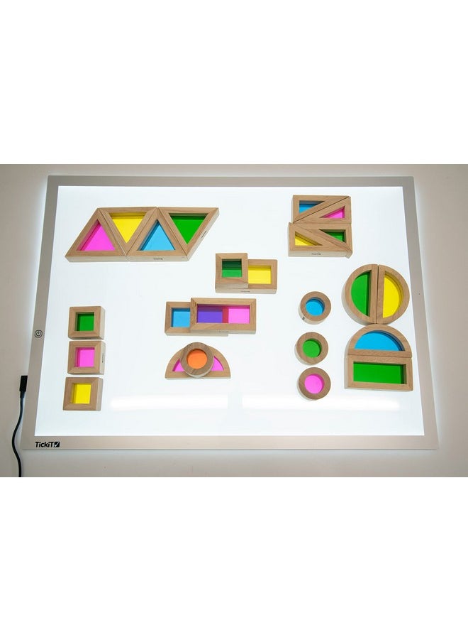 TickiT Rainbow Blocks Set Of 24 Sensory Blocks For Toddlers Aged 12M+ Colorful Montessori Stacking Shapes First Building Blocks  - Image 5