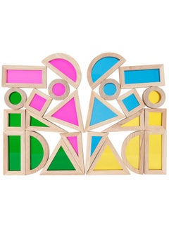 TickiT Rainbow Blocks Set Of 24 Sensory Blocks For Toddlers Aged 12M+ Colorful Montessori Stacking Shapes First Building Blocks  - Image 2