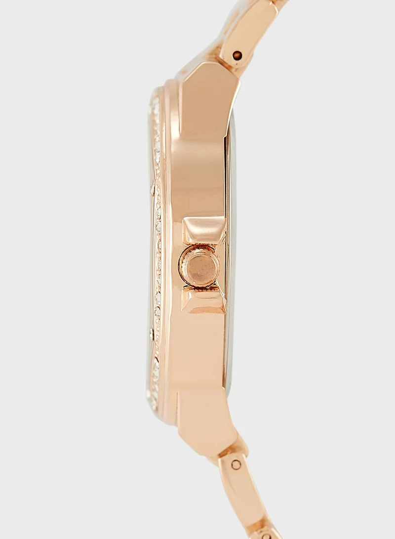 ELLA Rhinestone Dial Watch & Bracelet Gift Set