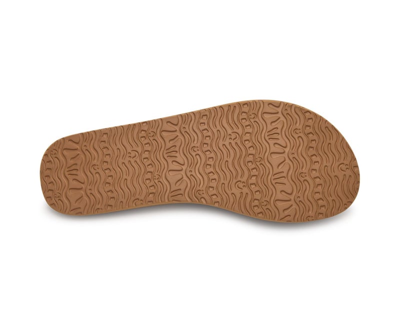 Sanuk Yoga Joy Womens Flip Flops | Yoga Mat Footbed | Sandals for Women | Womens Yoga Sandals | Women's Beach Sandals, Tan, 9 - Image 5
