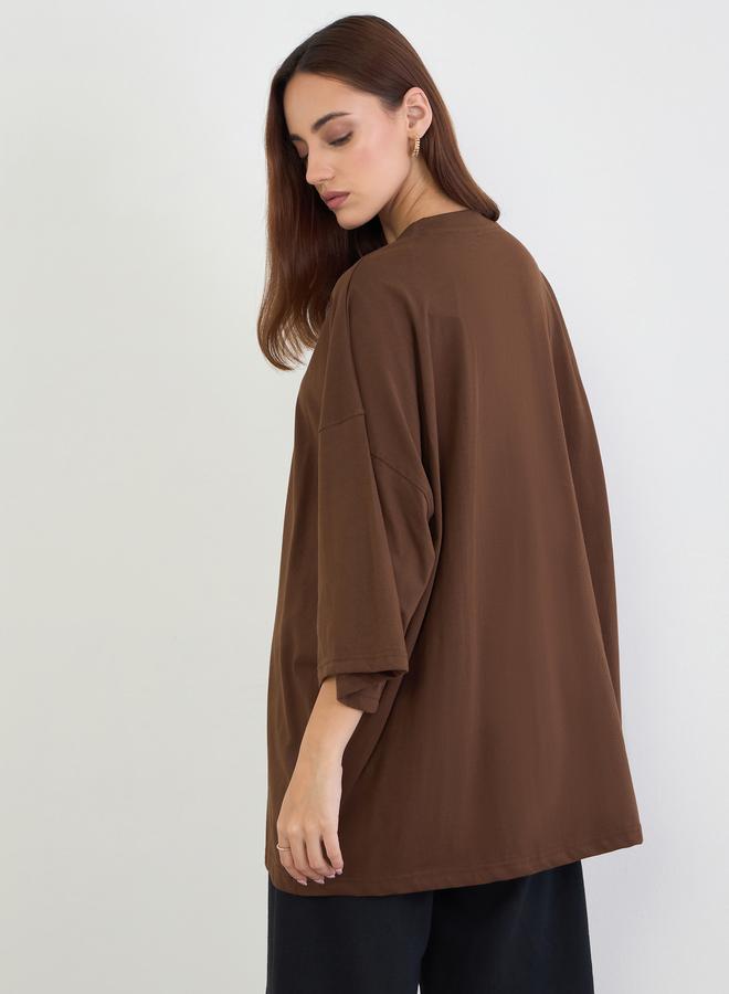 Styli Plus Size Oversized Round Neck T-Shirt - Image 4