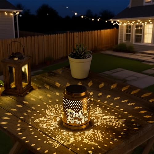 Miggley Cardinal Solar Lantern for Garden Outdoor Decor – Hanging Metal Light Decoration for Patio, Yard, Lawn, Pathway, Backyard – Birthday Gift for Mom, Women, Grandma - Image 3