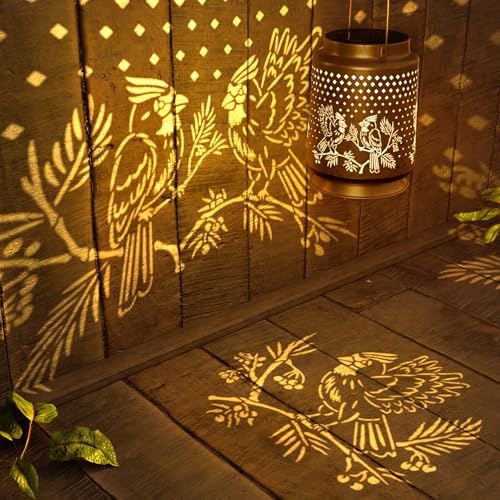 Miggley Cardinal Solar Lantern for Garden Outdoor Decor – Hanging Metal Light Decoration for Patio, Yard, Lawn, Pathway, Backyard – Birthday Gift for Mom, Women, Grandma - Image 2