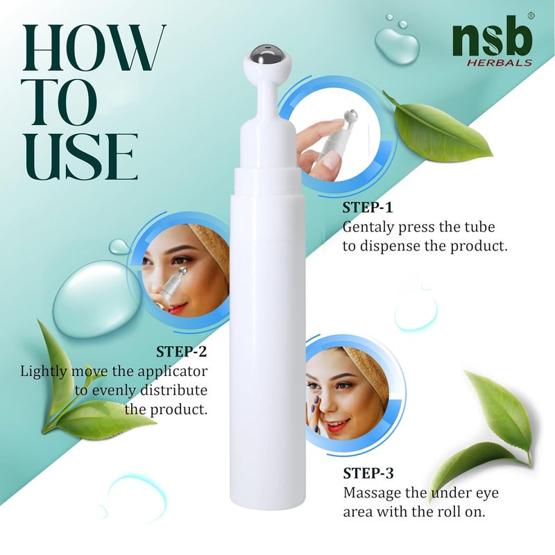 nsb herbals nsb herbals Premium Empty Roll On Bottles 15 ML With Cooling Massage Roller And Shiny Silver Cap For Under Eye CreamLotion Essential Oils Perfumes Refillable Reusable Pack Of 3  - Image 5