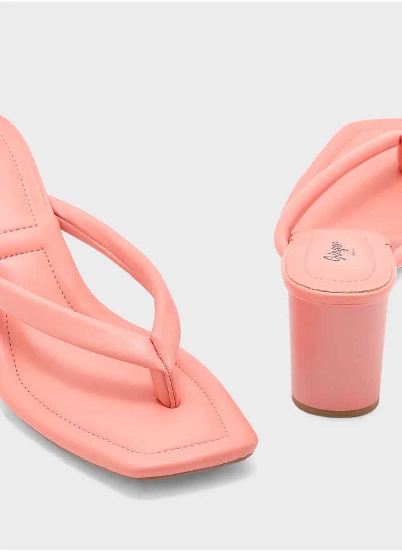 Ginger Padded Toe Post Heel Sandal