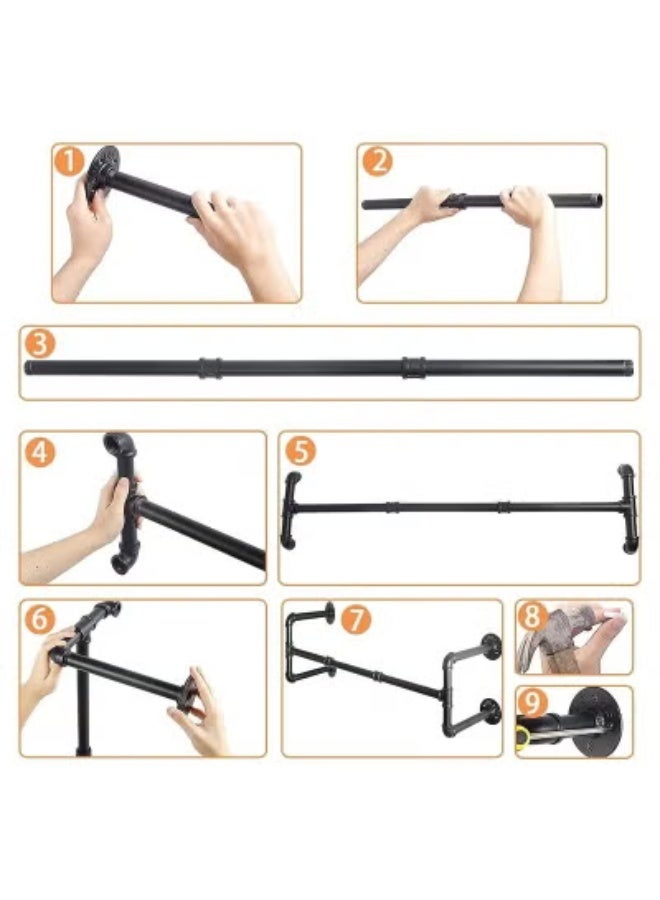 Beauenty Heavy Duty Pipe Wall Clothes Rack - Image 5