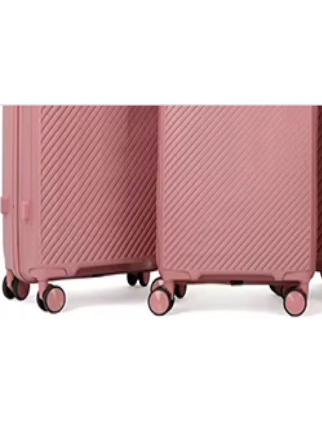 إن كي أكس مجموعة أنيقة وعملية من 3 قطع من حقائب السفر الصلبة باللون الوردي، مقاس 20*24*28 بوصة - Image 3