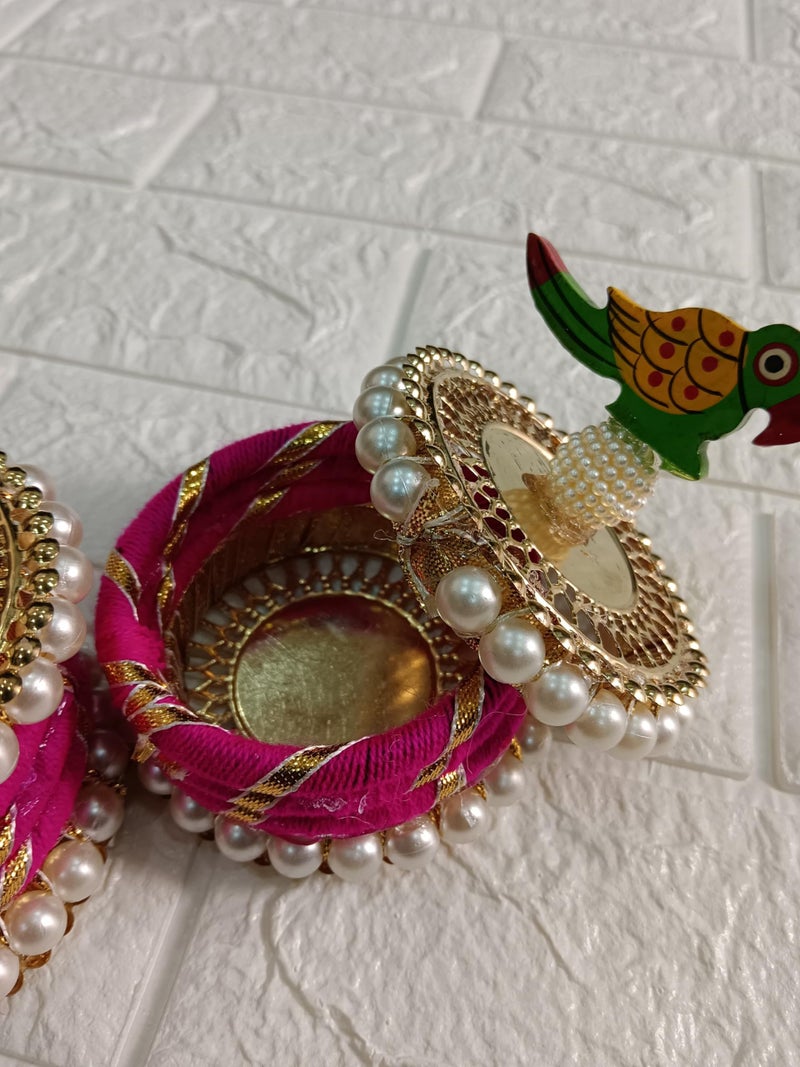Sellplus Handmade Parrot Mini Shagun Box | Designer Parrot Mini Gift Box | Baby Shower | Bridemaid Basket For Hamper | Housewarming Return Gift | Haldi & Mehndi Giveaway (Pack Of (2) - Image 4