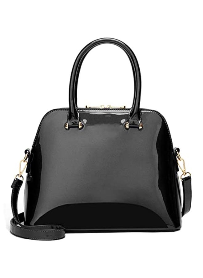 XingChen Shiny Patent Leather Handbags and Purses for Women Glossy Shell Shoulder Bag Top Handle Totes Evening Party Satchel  - Image 1