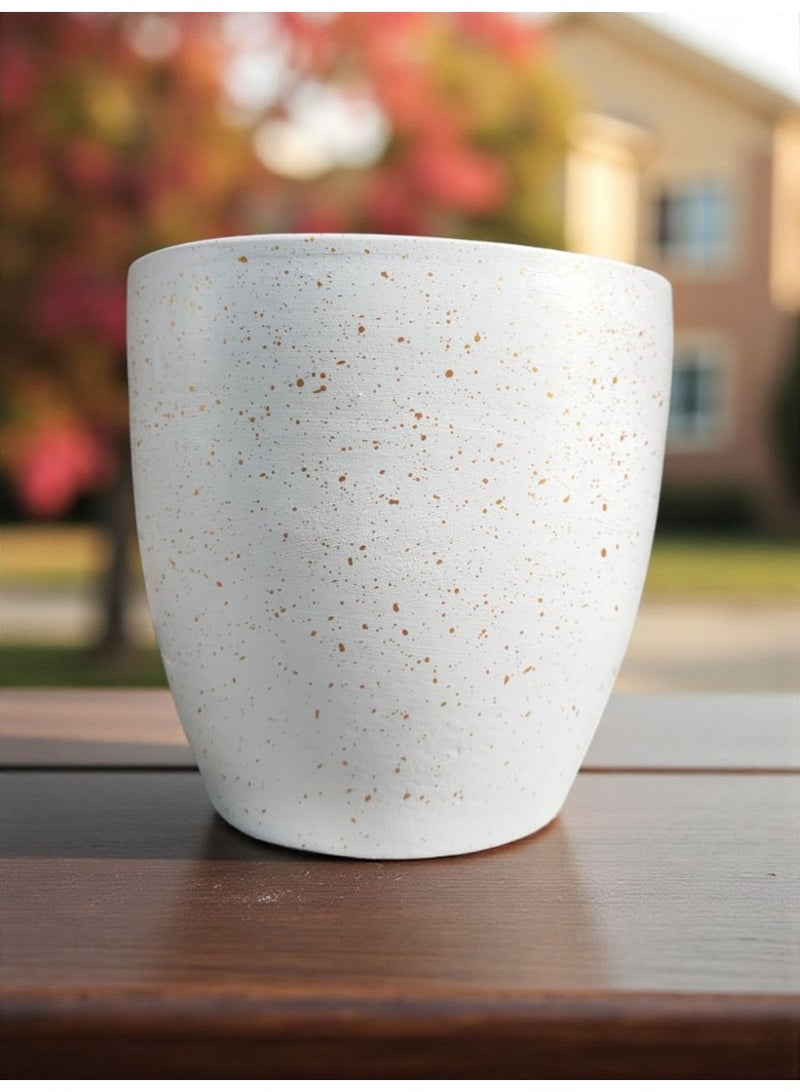 كلور زون بوتري بوت زرع فخار - مقاس 10 سم لتزيين المكتب واكسسوارات المطبخ وديكور المنزل ، طين محروق - Image 1