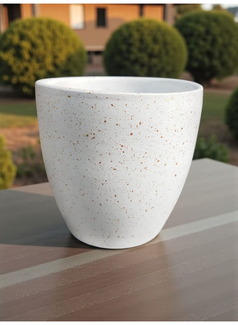 كلور زون بوتري بوت زرع فخار - مقاس 10 سم لتزيين المكتب واكسسوارات المطبخ وديكور المنزل ، طين محروق - Image 2