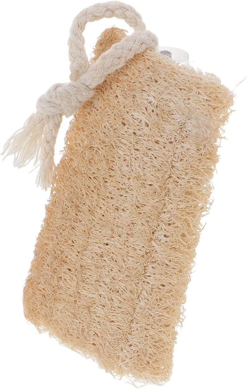 KICHOUSE Natural Loofah Bath Scrubber 10cm X 4–8cm Hard Loofah Sponge Rope, Exfoliating Shower Pad for Back and Body, Skin Cleaning Tool for Adults and Travel Use - Image 1