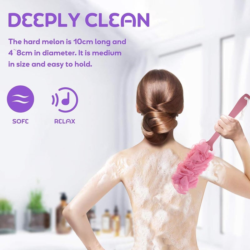 KICHOUSE Natural Loofah Bath Scrubber 10cm X 4–8cm Hard Loofah Sponge Rope, Exfoliating Shower Pad for Back and Body, Skin Cleaning Tool for Adults and Travel Use - Image 2