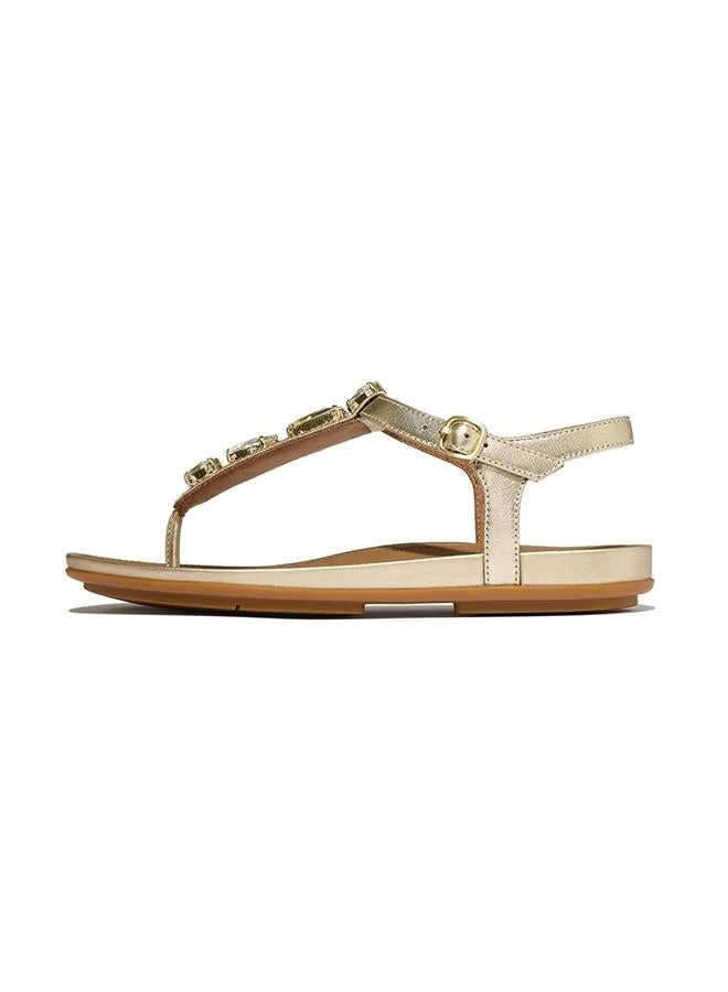 Fitflop GRACIE ULTRA-JEWEL LEATHER T-BAR SANDALS