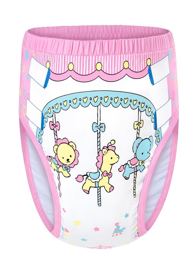 Littleforbig Soft Silky Underwear Comfortable Washable Reusable Adult Training Pants - Little Circus M - Image 1