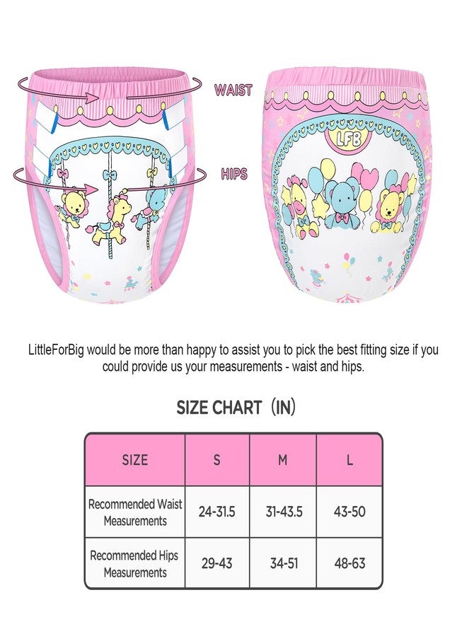 Littleforbig Soft Silky Underwear Comfortable Washable Reusable Adult Training Pants - Little Circus M - Image 5