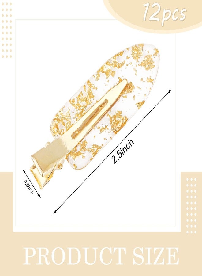 FASOTY No Bend Hair Clips 12PCS Bridesmaid Proposal Gift for wedding day No Crease Hair Clips Gold Glitter Hair accessories Makeup Creaseless Hair Clips Styling for Bride Women Girls - Image 2
