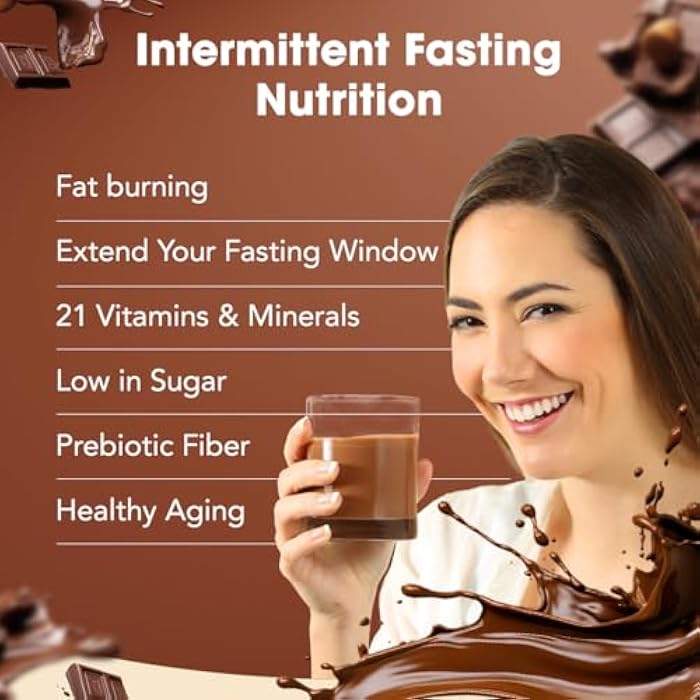 Prolon Intermittent Fasting Drink Mix | Fasting Shake for Intermittent Fasting | Vitamins, Fiber, Plant Based Protein, Superfoods | Keto, Vegan, Gluten Free, Dairy Free | Chocolate, 12 Packets - Image 3