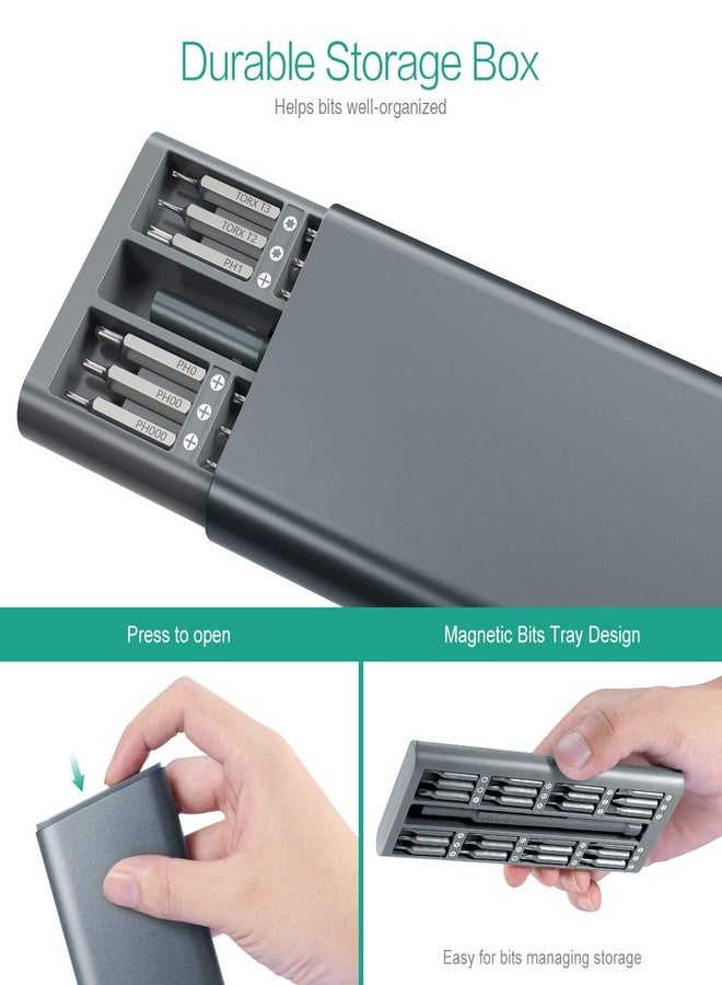 ORIA Precision Screwdriver Set, 49 in 1 Electronics Repair Tool Kit, Magnetic Driver Kit with 48 PCS Mini Precision Bits, Storage Case, for Phone Watches Laptop Eyeglass - Image 4