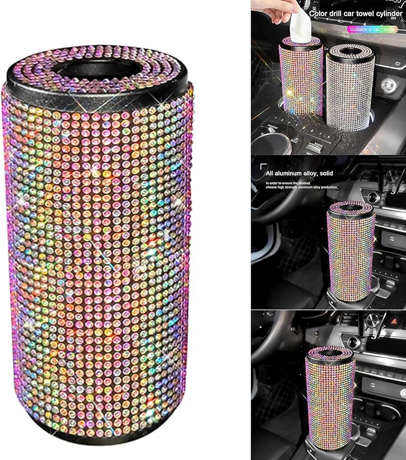 Crystal Car Tissue Box Holder Decorative Home Interior Accessories Color A - Image 3