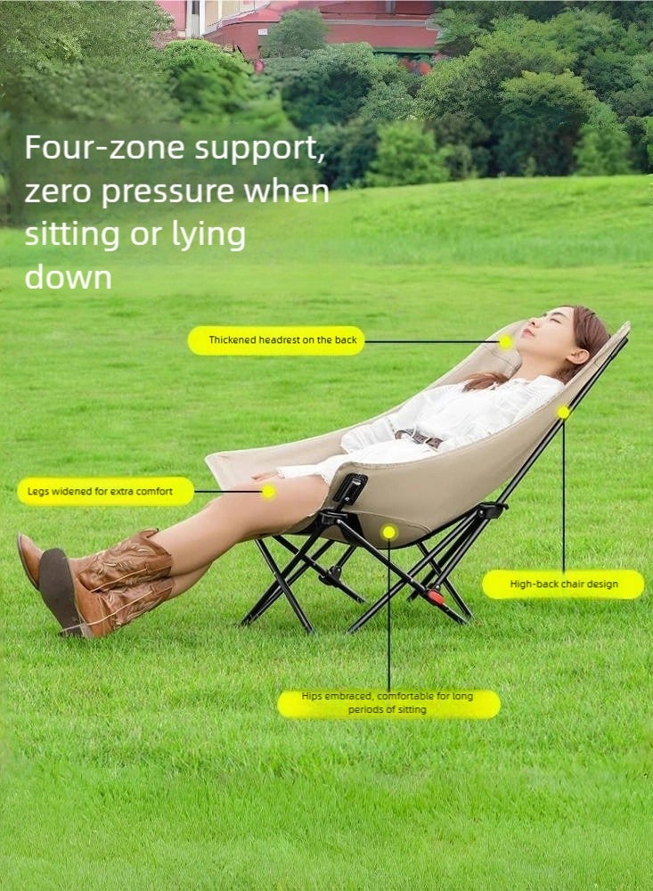 KELIO 3-Level Adjustable Outdoor Folding Chair - Portable Lightweight Camping Chair | Sit/Recline/Sleep Multi-Angle Design with Storage Bag for Camping Fishing Hiking Travel - Image 5