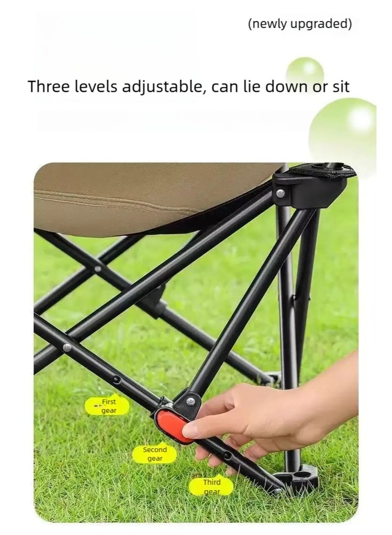 KELIO 3-Level Adjustable Outdoor Folding Chair - Portable Lightweight Camping Chair | Sit/Recline/Sleep Multi-Angle Design with Storage Bag for Camping Fishing Hiking Travel - Image 4