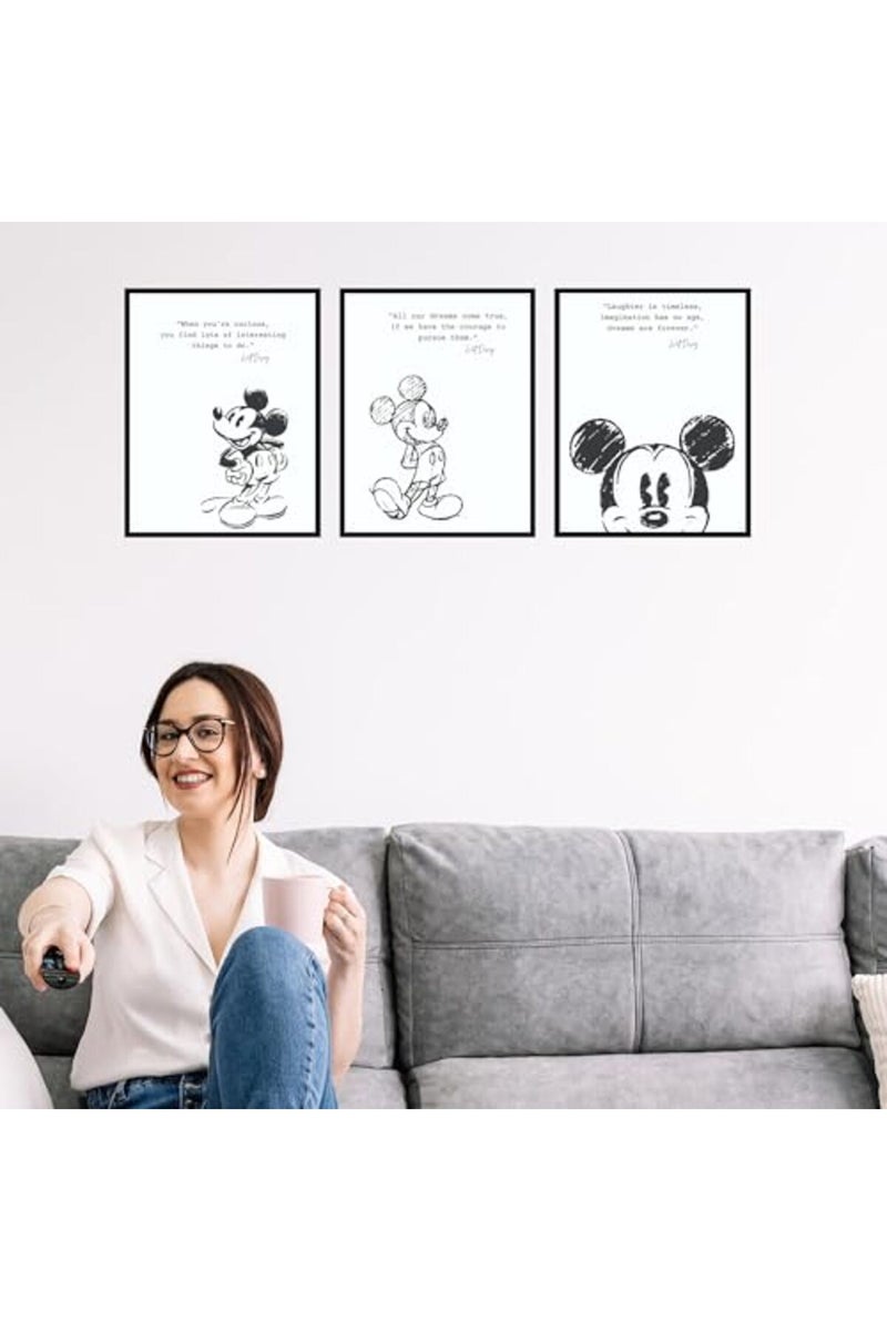 BigWig Prints Mickey Mouse Bedroom Decor - Mickey Mouse Quotes, Mickey Mouse Wall Decor, Mickey Mouse Poster, Vintage Mickey Mouse Prints - 3 Pack (8x10) Unframed - Image 5