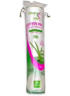 Cotton Pads 100% Pure With Aloe Vera Extract 120 Pcs Double Sided 1 Pad For 2 Applications.