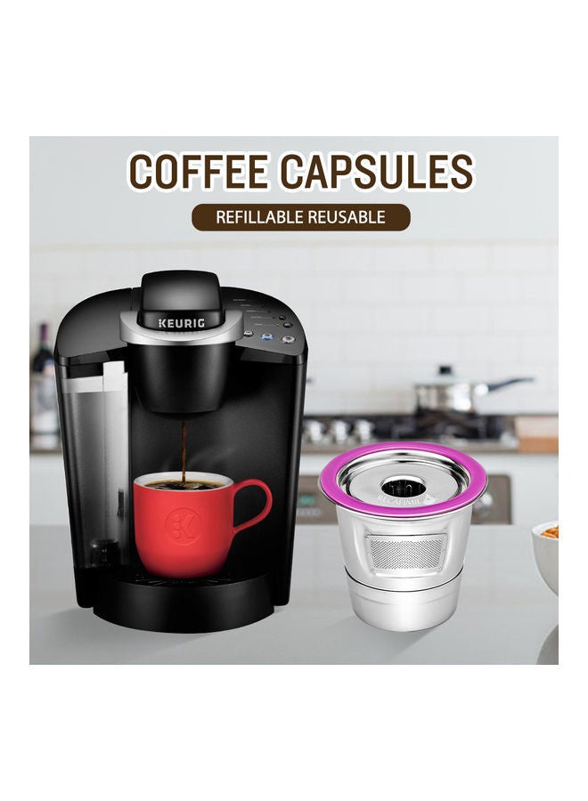 NIBEMINENT Stainless Steel Fillable Reusable Coffee Capsule Cup Filter Silver - Image 5