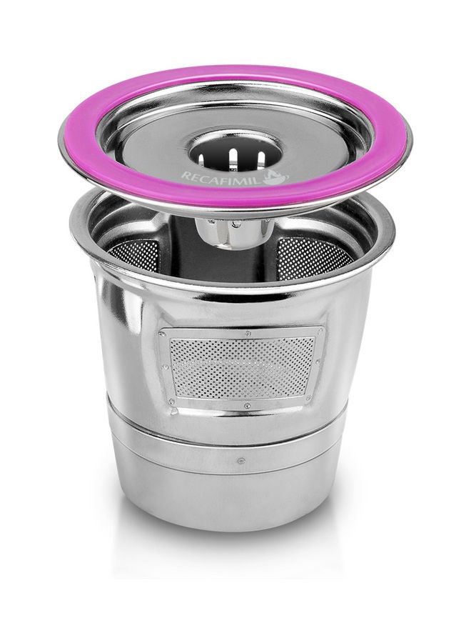 NIBEMINENT Stainless Steel Fillable Reusable Coffee Capsule Cup Filter Silver - Image 2