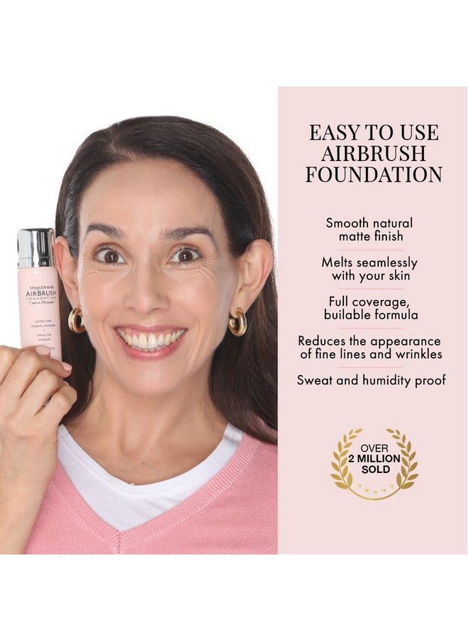 Jerome Alexander - Magicminerals Airbrush Foundation Spray Makeup With Skincare Active Ingredients Ultra Light Buildable Full Coverage Formula (Light Medium) - Image 1