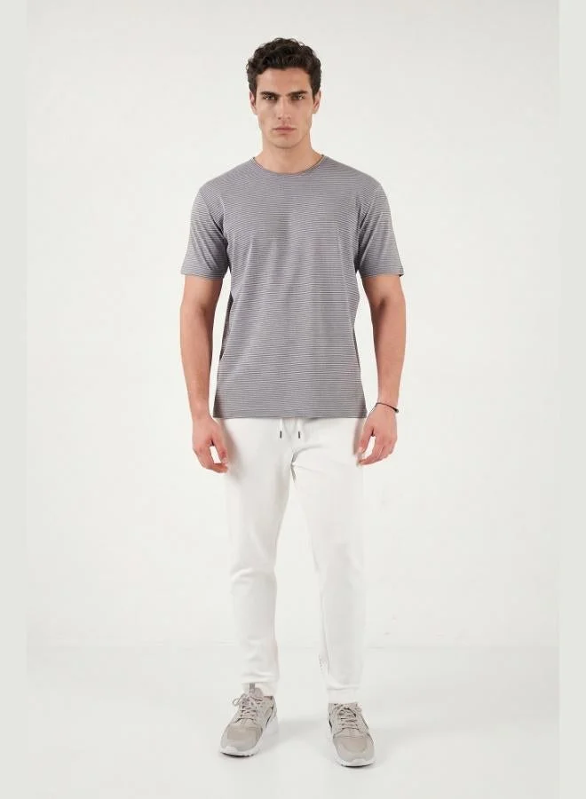 Buratti Buratti Cotton Regular Fit Striped Crew Neck T-Shirt Men's T-SHIRT 5904030