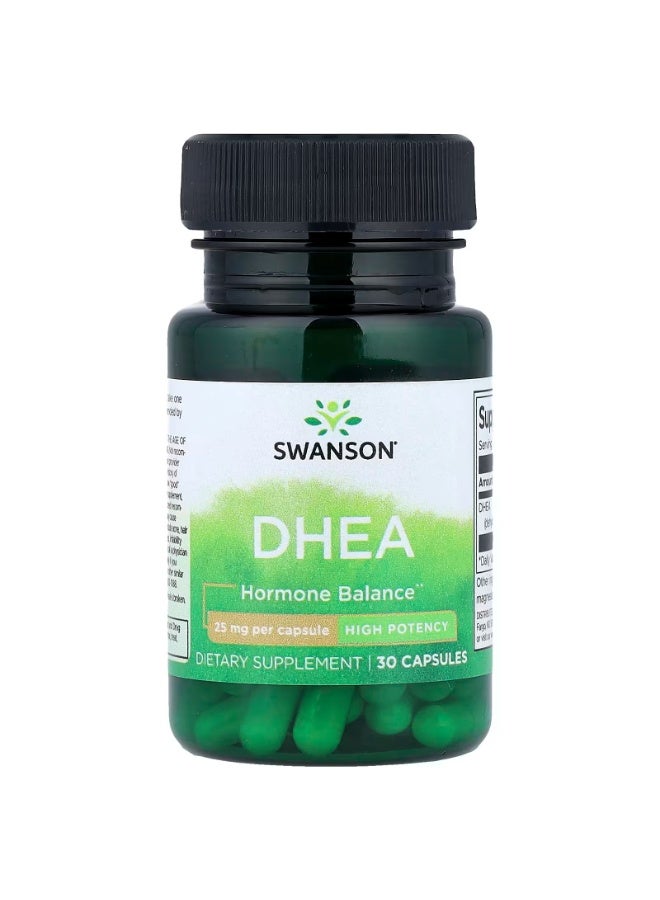 DHEA, High Potency, 25 mg , 30 Capsules