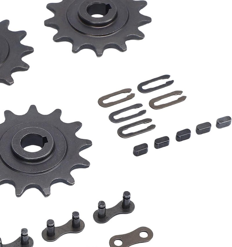 410 13T Motor Sprocket Heavy Duty Steel Construction Premium Replacement Sprocket Set for Go Karts Motorcycles ATVs and Quad Bikes Includes 5 Sprockets and 20 Accessories - Image 4